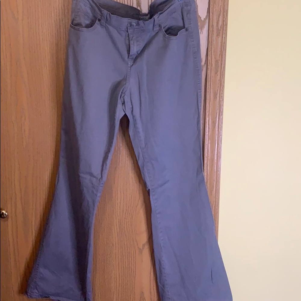 Soft gray bell bottom pants